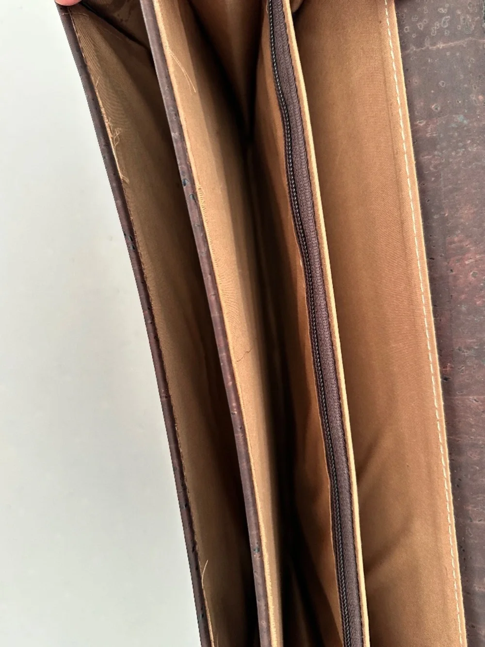 Genuine Portugues Cork Briefcase - Dark Brown